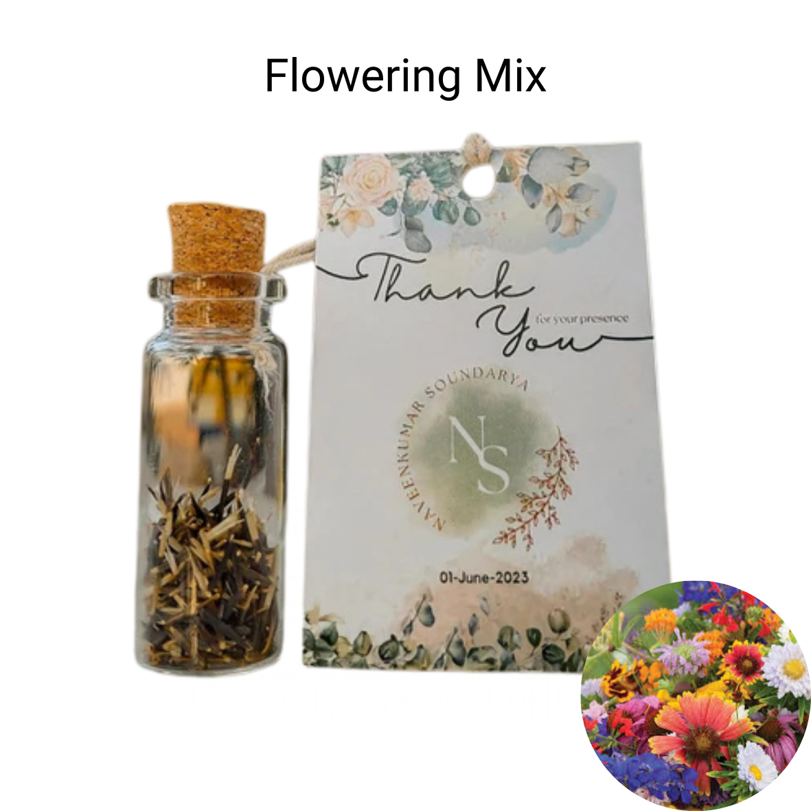 Seed Bottles with Tag| Eco-Friendly Gifting Solution