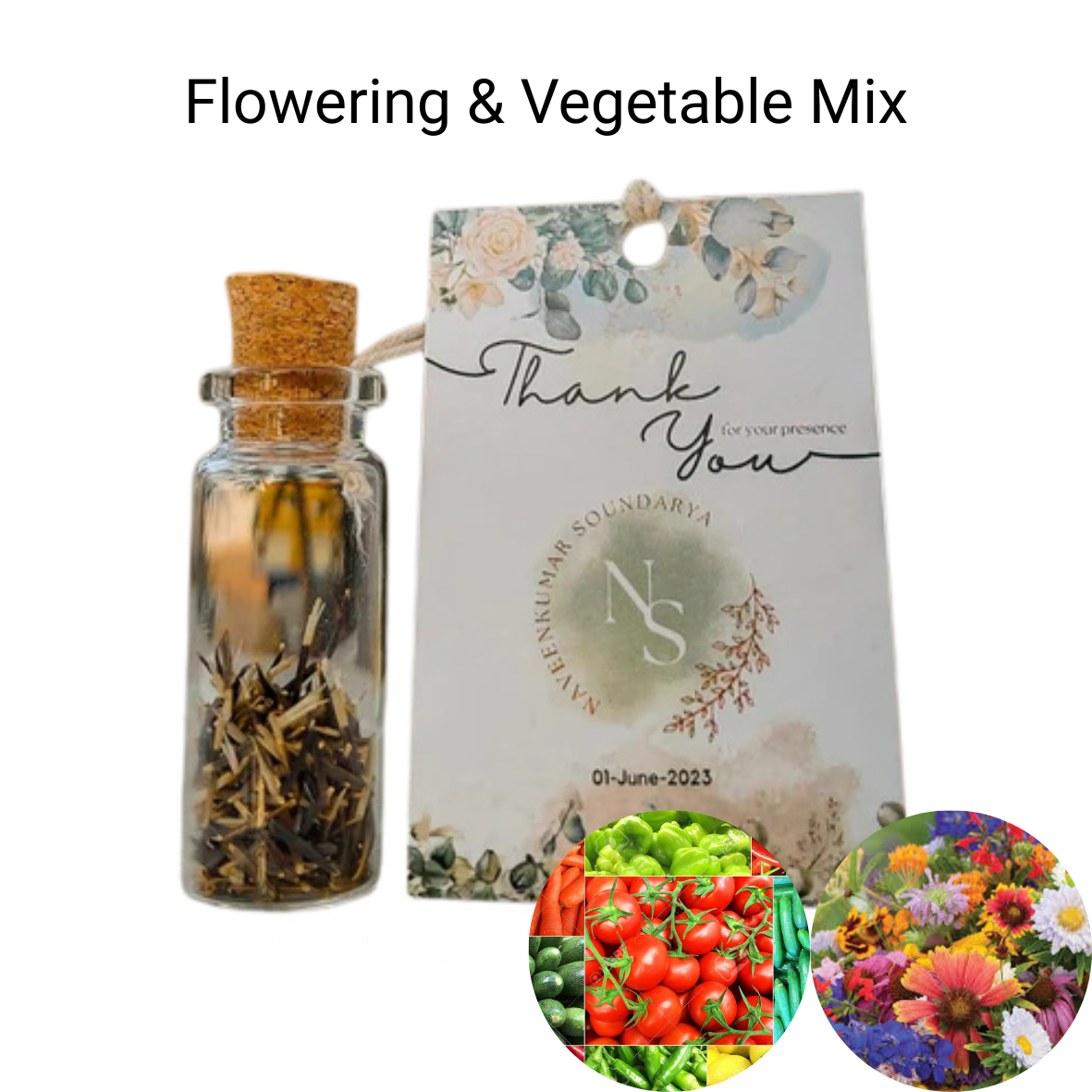 Seed Bottles with Tag| Eco-Friendly Gifting Solution