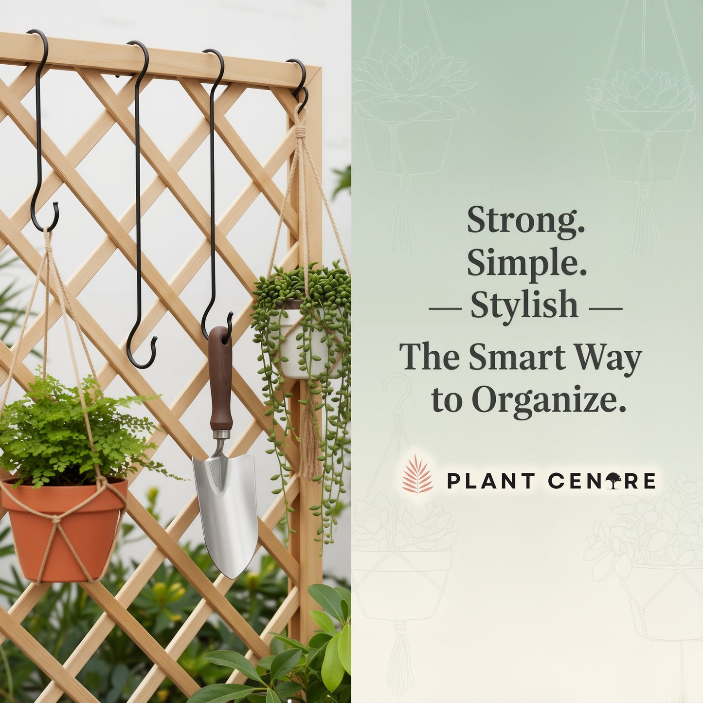 Big S Hook (Set of 10) | Heavy-Duty Metal Hooks for Hanging Pots & Garden Tools | Plant Centre