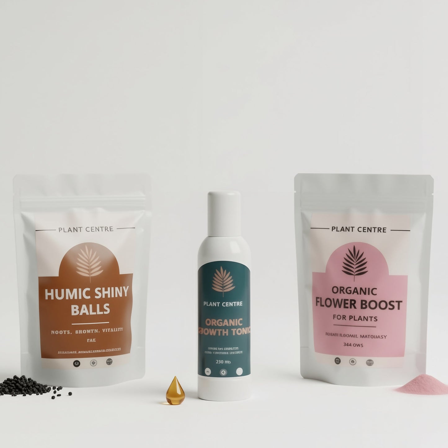 Growth & Flowering Boosters Combo | Organic Plant Food Set with Growth Tonic, Humic Balls & Flower Boost | Plant Centre