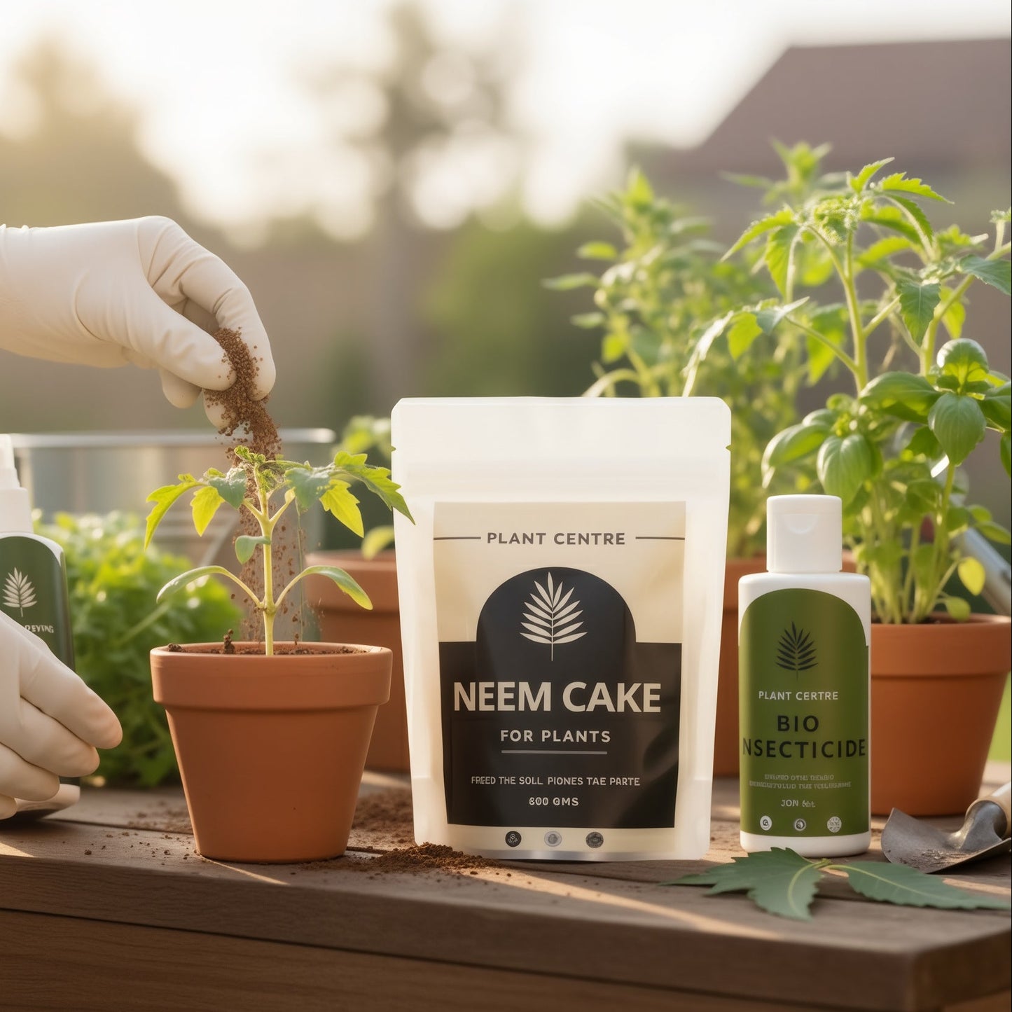 Pest & Disease Protection Combo | Neem Oil, Bio Insecticide & Neem Cake | Organic Plant Care Kit by Plant Centre