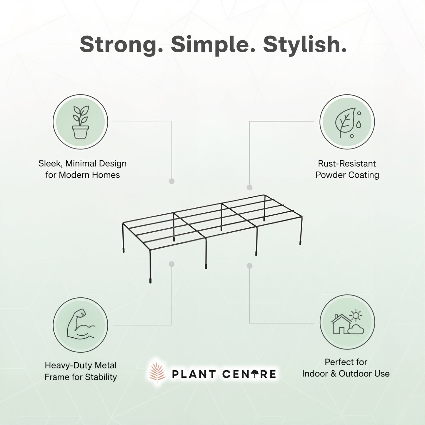 Single Tier Metal Stand | Modern Metal Plant Stand for Indoor & Outdoor Use | Plant Centre