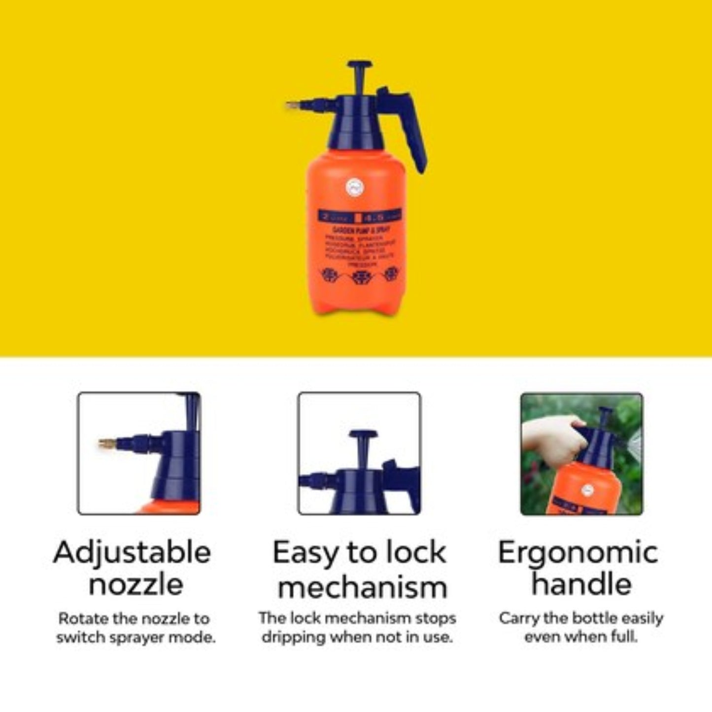 Adjustable nozzle and pressure pump of plant spray bottle