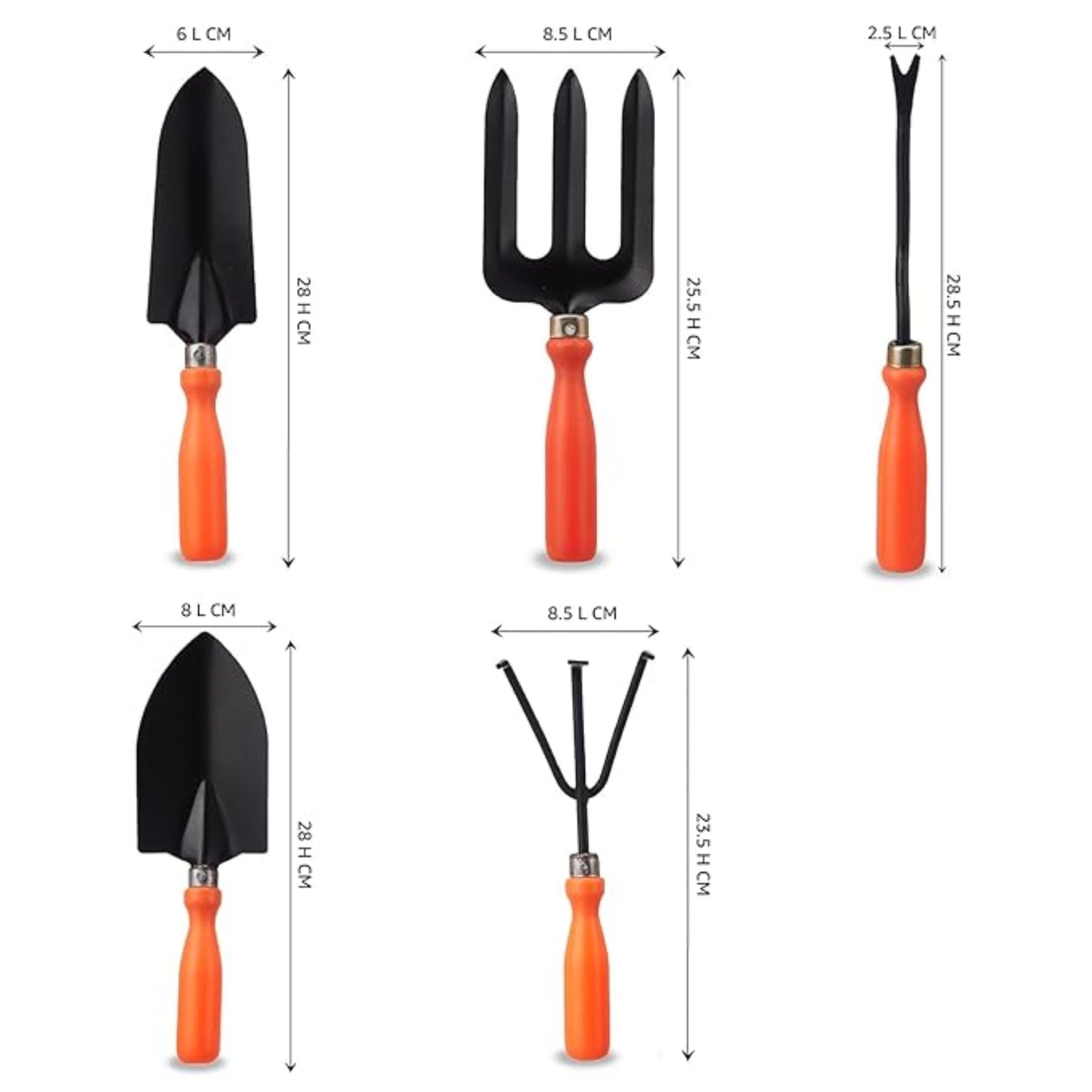 Gardening tool combo packed in an eco-friendly gift box with 5 essential tools