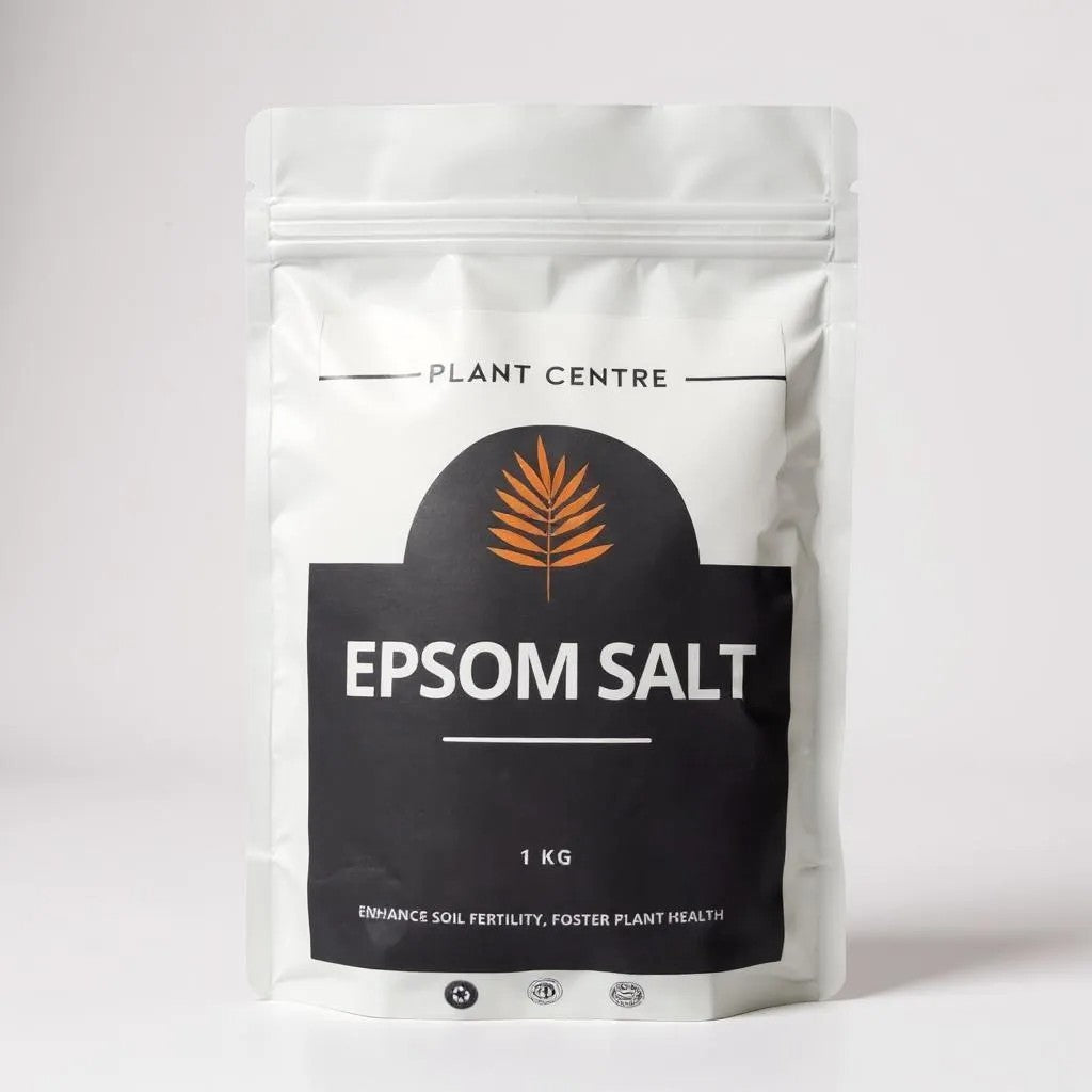 Package of Epsom salt from Plant Centre on a white background