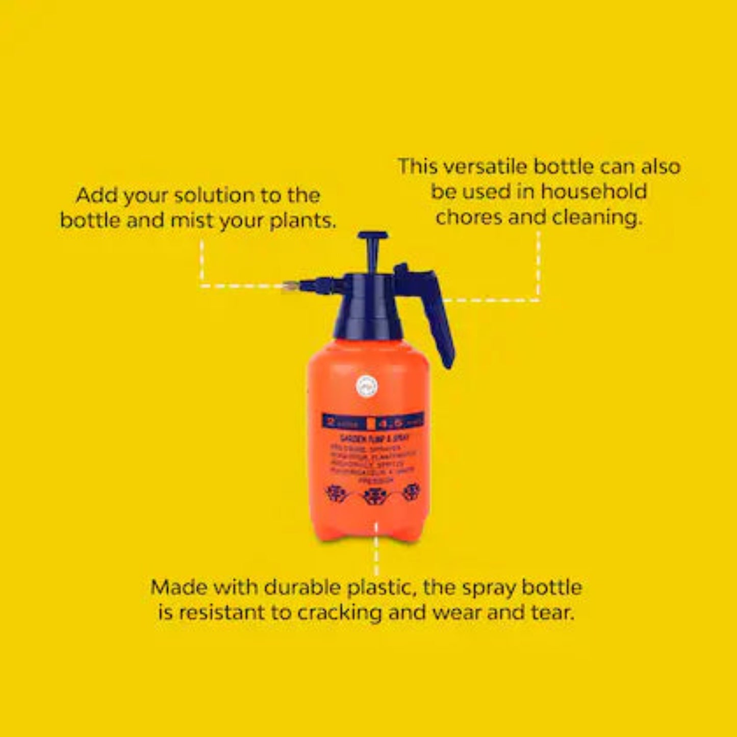 Pressure sprayer can packed with gardening tools for combo gifting