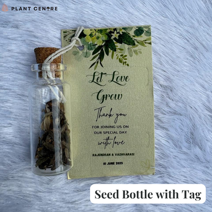 Seed Bottles with Tag| Eco-Friendly Gifting Solution