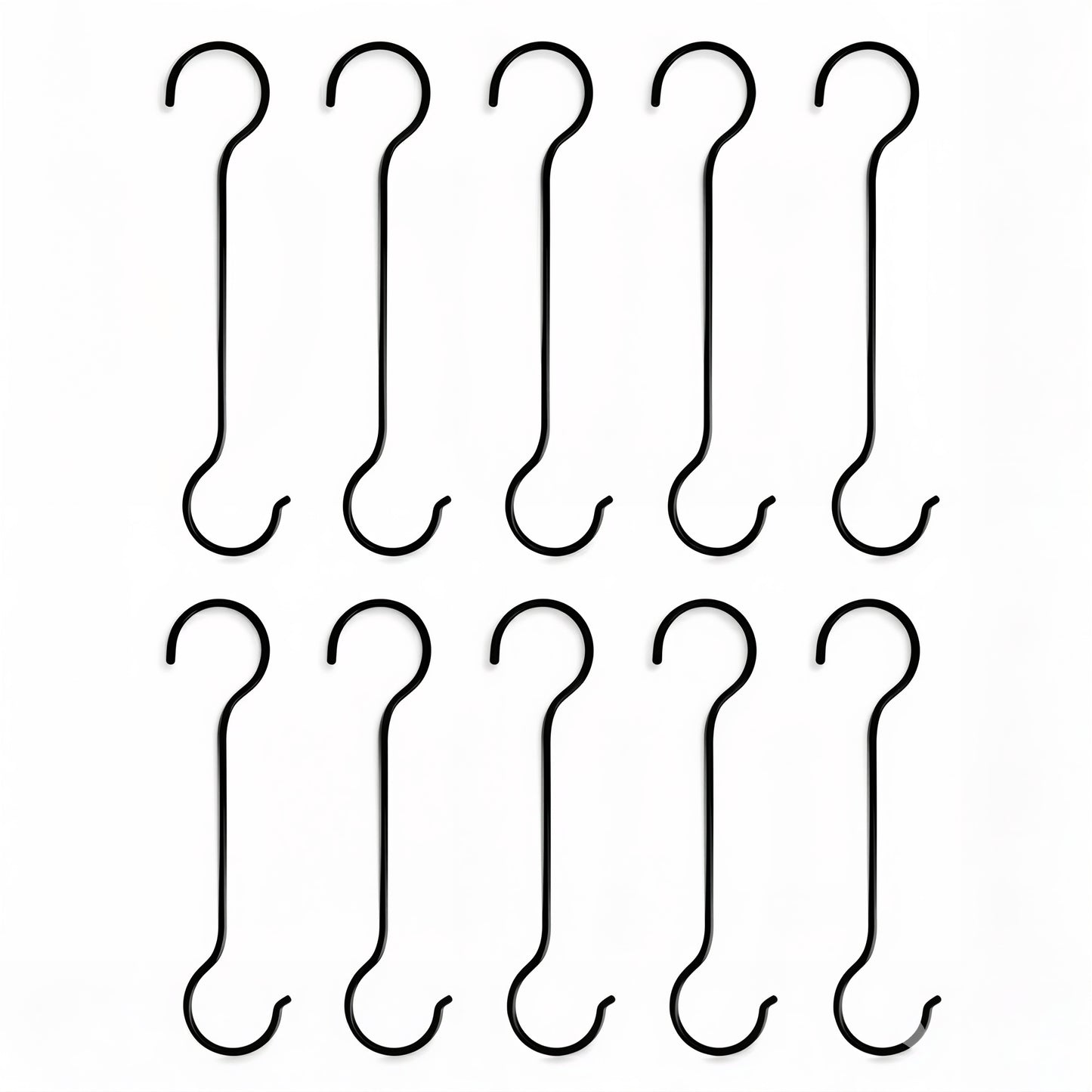 Big S Hook (Set of 10) | Heavy-Duty Metal Hooks for Hanging Pots & Garden Tools | Plant Centre
