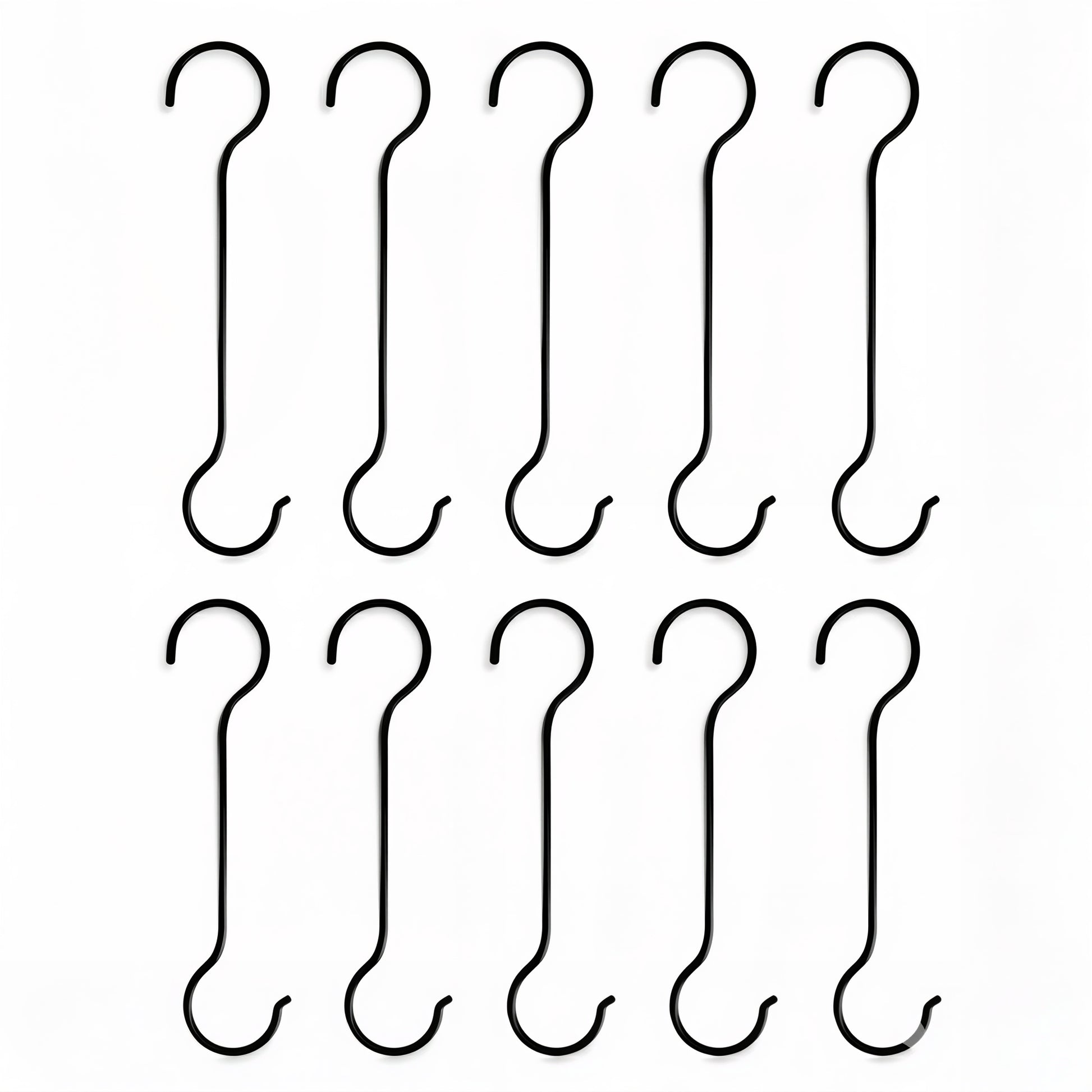 Big S Hook (Set of 10) | Heavy-Duty Metal Hooks for Hanging Pots & Garden Tools | Plant Centre