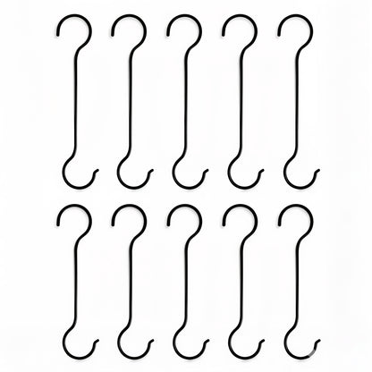 Big S Hook (Set of 10) | Heavy-Duty Metal Hooks for Hanging Pots & Garden Tools | Plant Centre