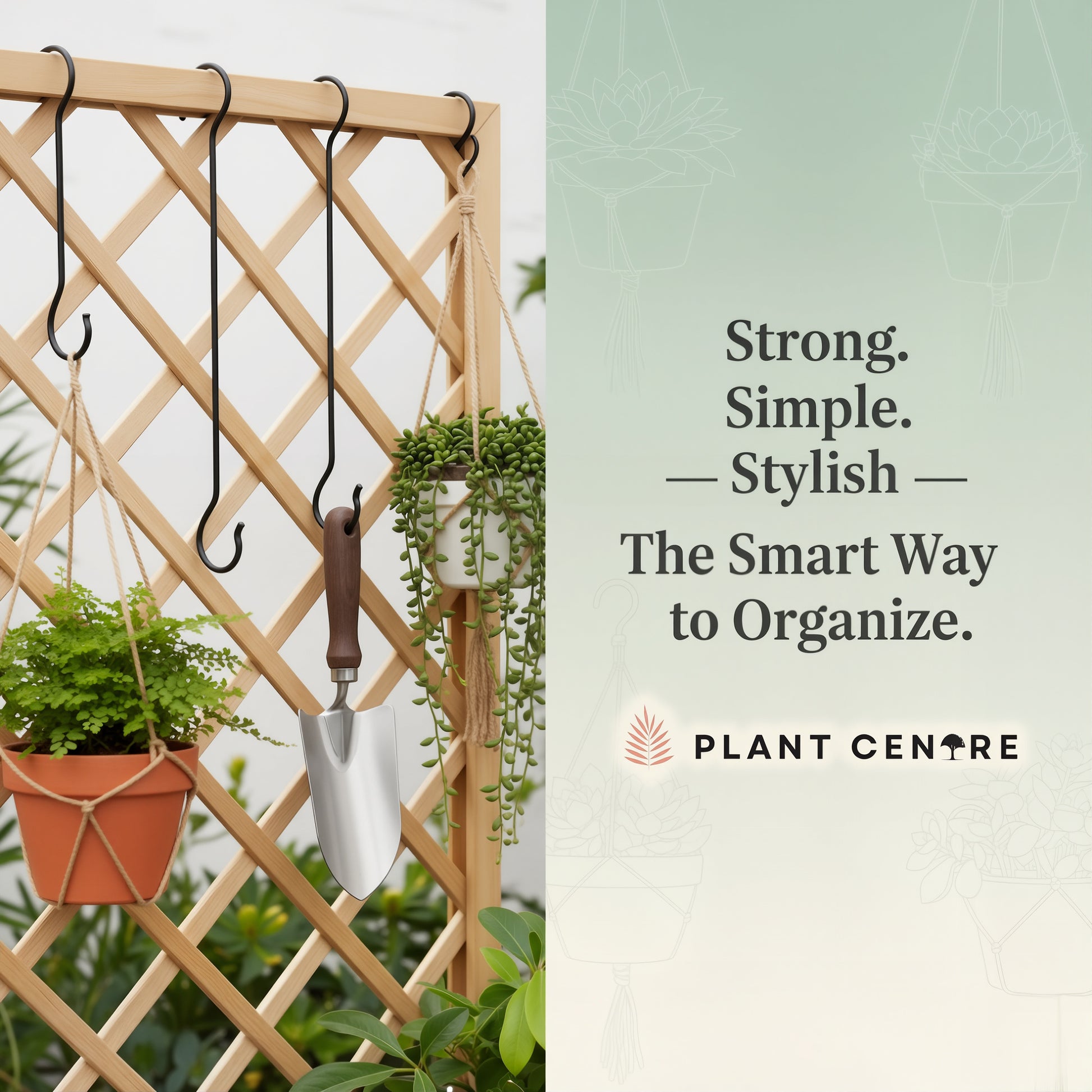 Big S Hook (Set of 10) | Heavy-Duty Metal Hooks for Hanging Pots & Garden Tools | Plant Centre