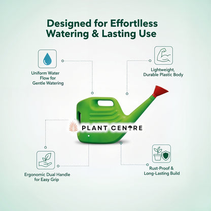 Watering Can 5 Litres | Durable Plastic Garden Can for Indoor & Outdoor Plants | Plant Centre