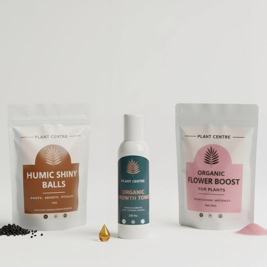 Growth & Flowering Boosters Combo | Organic Plant Food Set with Growth Tonic, Humic Balls & Flower Boost | Plant Centre