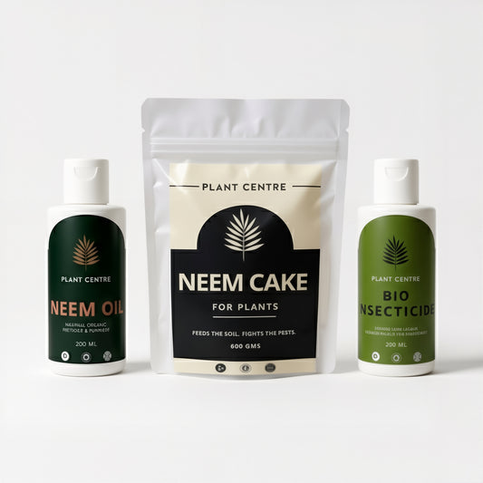 Pest & Disease Protection Combo | Neem Oil, Bio Insecticide & Neem Cake | Organic Plant Care Kit by Plant Centre