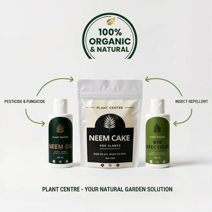 Pest & Disease Protection Combo | Neem Oil, Bio Insecticide & Neem Cake | Organic Plant Care Kit by Plant Centre