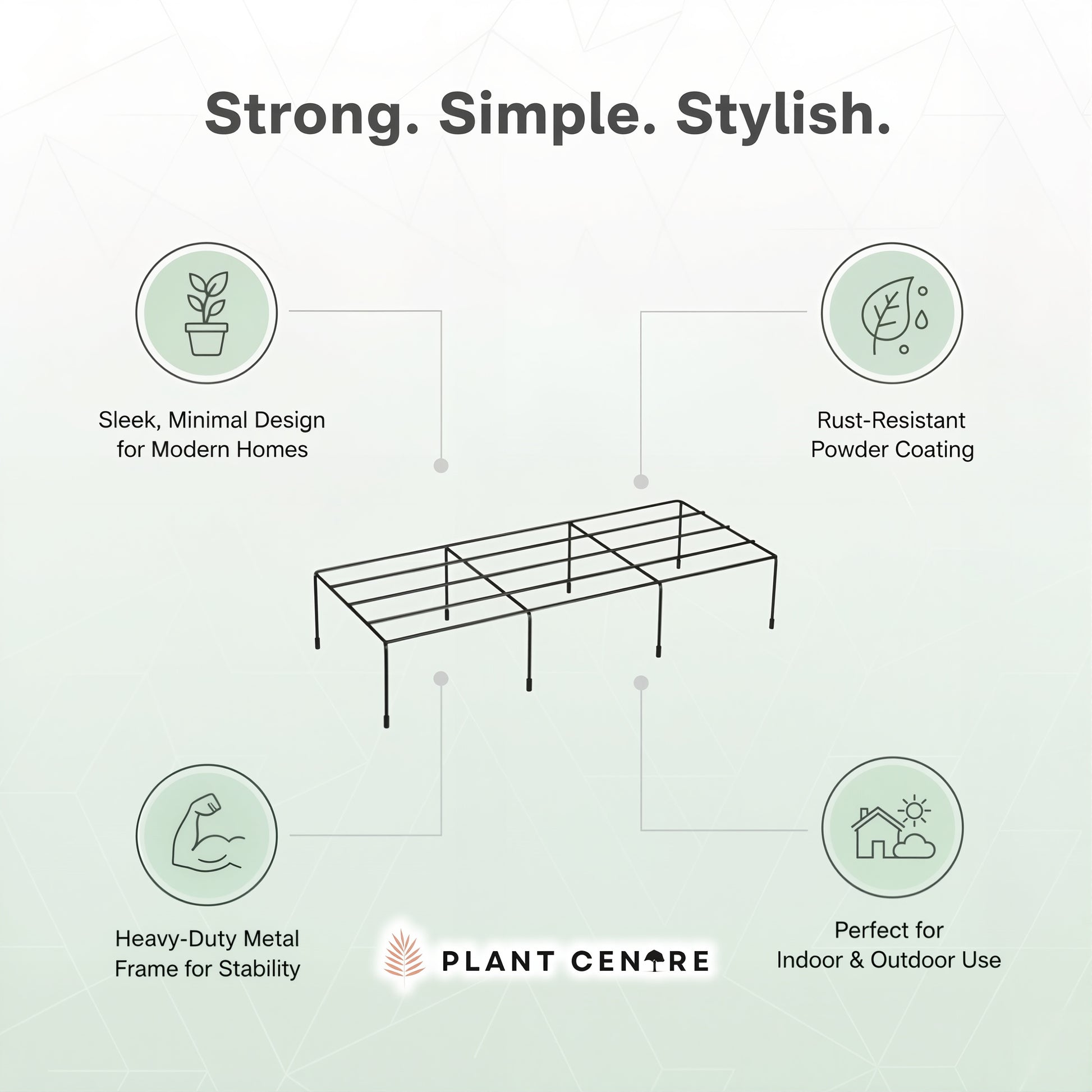Single Tier Metal Stand | Modern Metal Plant Stand for Indoor & Outdoor Use | Plant Centre