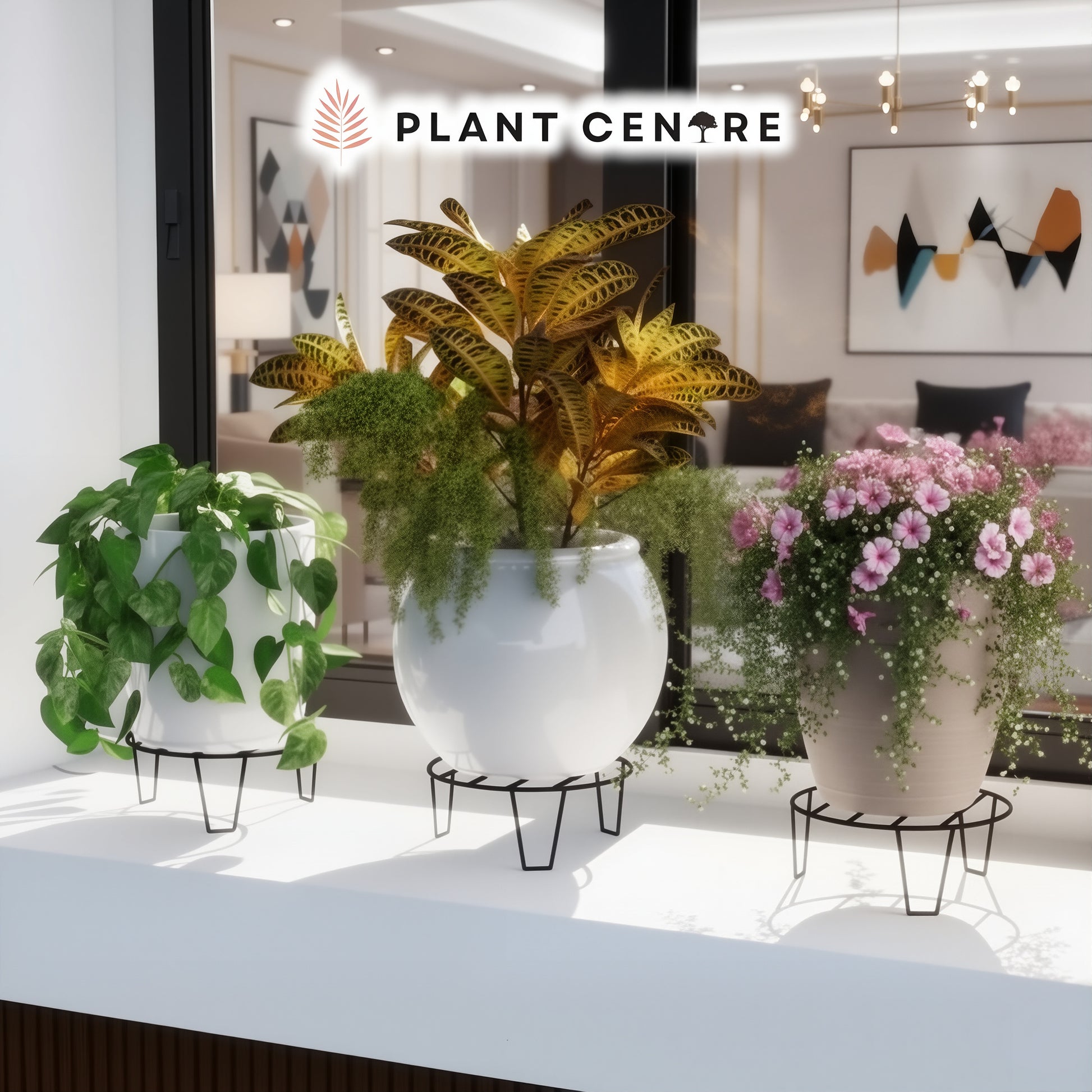 V-Type Planter Stand | Stylish Metal Plant Stand for Indoor & Outdoor Décor | Plant Centre