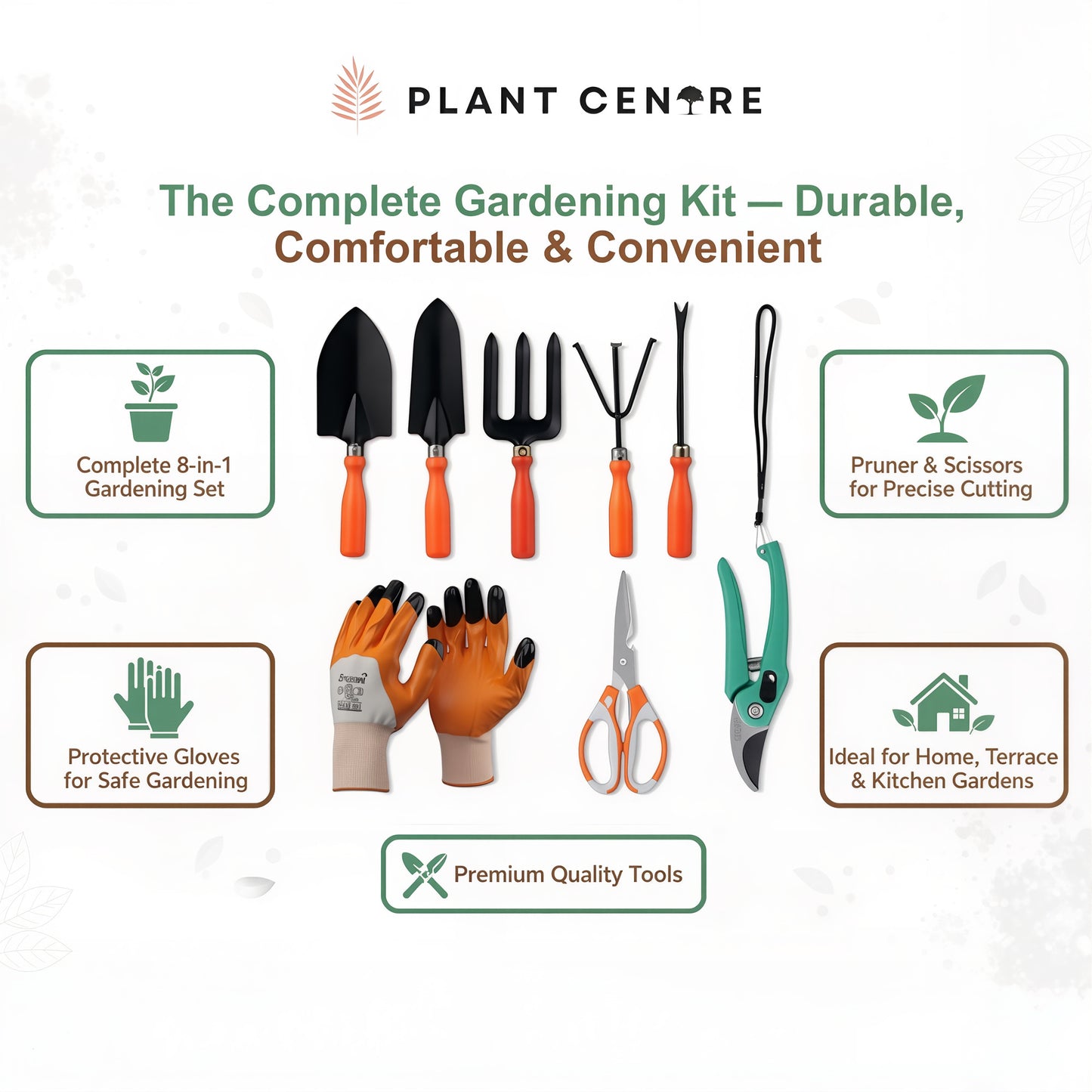 All-in-One Gardening Tool Kit | Complete Garden Maintenance Set with Carry Case | Plant Centre