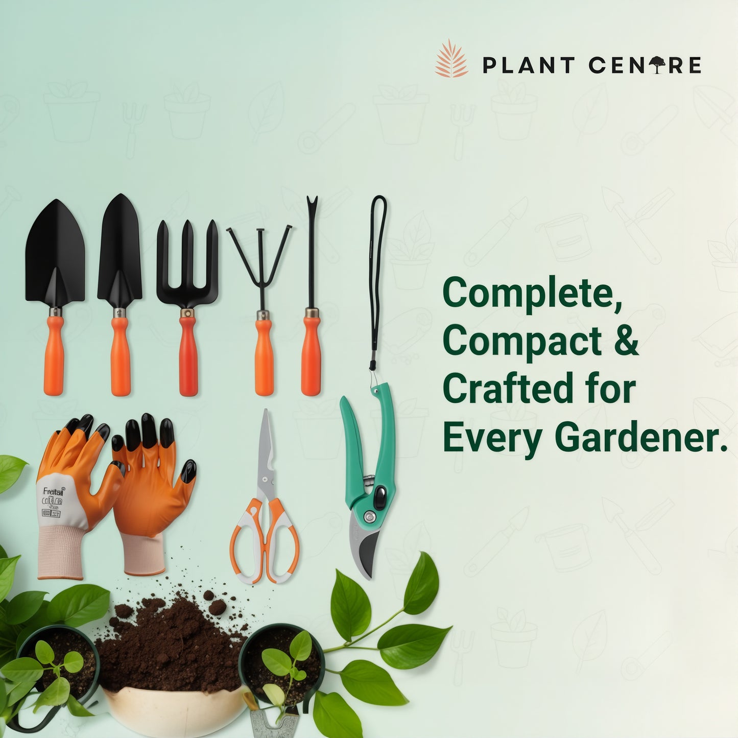 All-in-One Gardening Tool Kit | Complete Garden Maintenance Set with Carry Case | Plant Centre