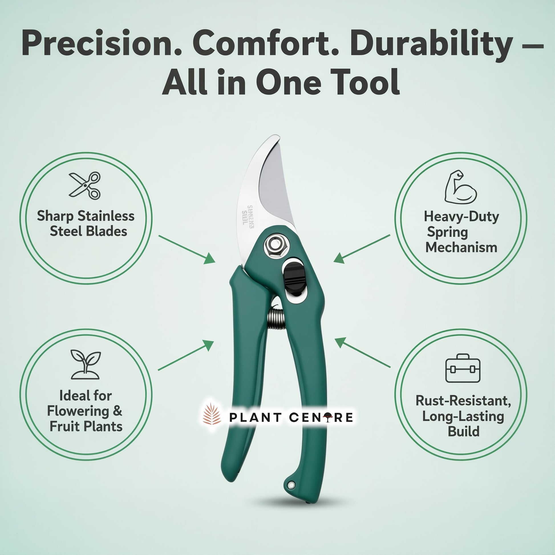 Garden Pruner | Stainless Steel Pruning Shears for Plants & Branches | Plant Centre