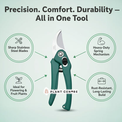 Garden Pruner | Stainless Steel Pruning Shears for Plants & Branches | Plant Centre