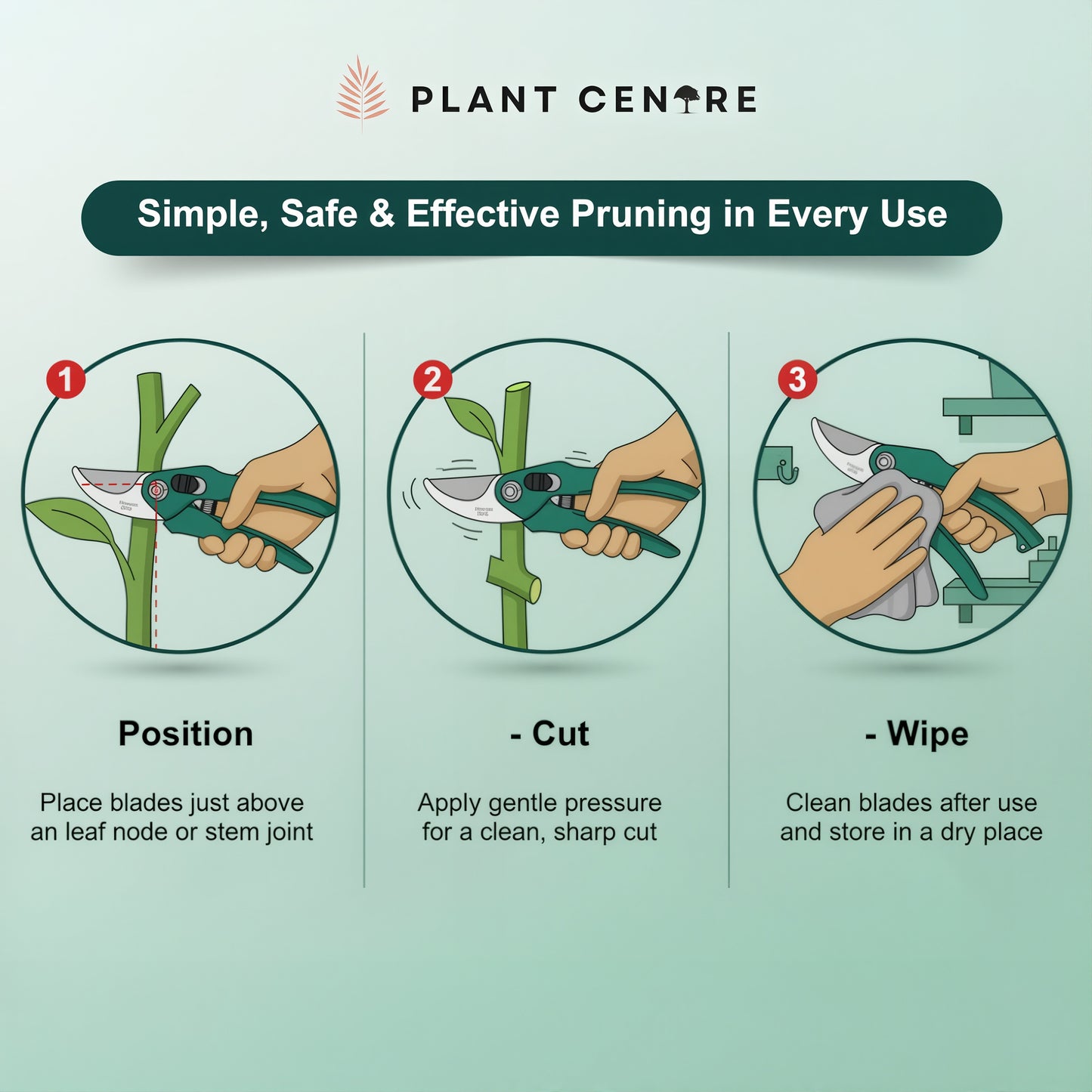 Garden Pruner | Stainless Steel Pruning Shears for Plants & Branches | Plant Centre