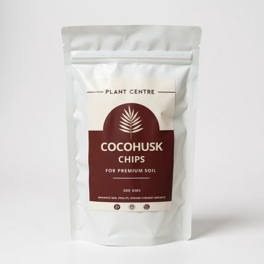 Package of Cocohusk Chips for premium soil by Plant Centre on a white background