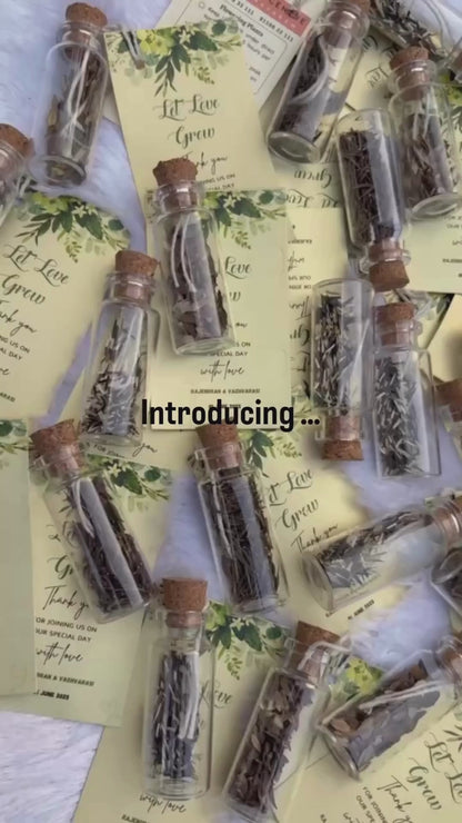 Seed Bottles with Tag| Eco-Friendly Gifting Solution